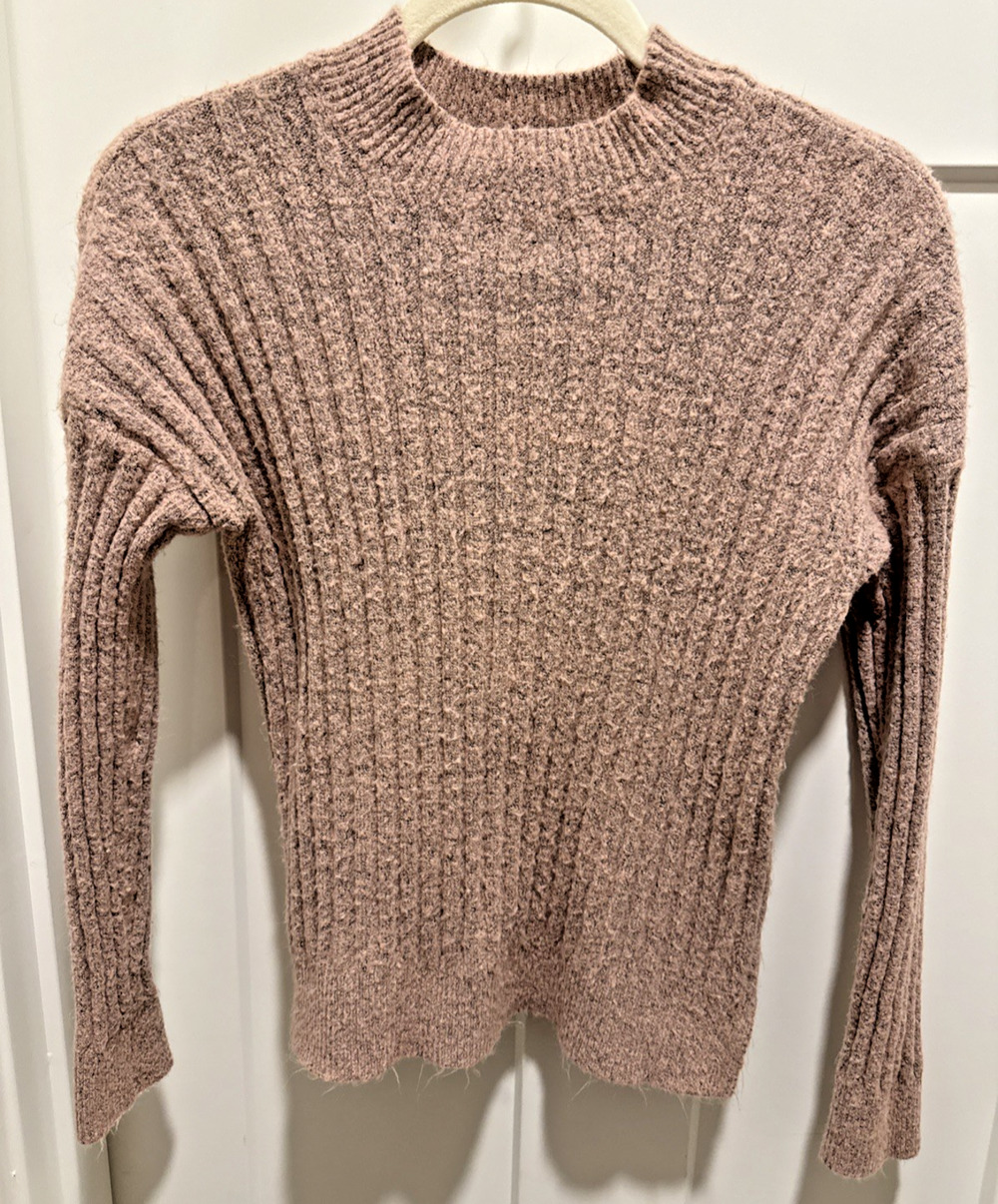 Pink Rose Knit Pink Sweater Size M Juniors Criss Cross Back